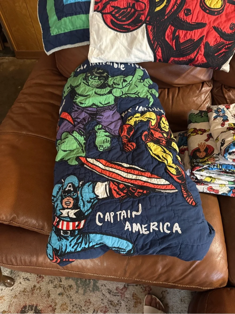 Pottery Barn Marvel twin bed set